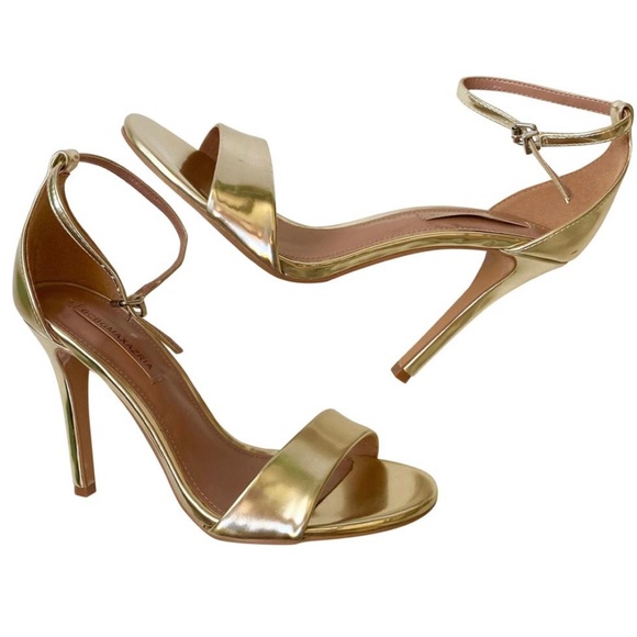 BCBGMaxAzria Shoes - BCBGMAXAZRIA Gold Elletra Formal Shoes Size 9